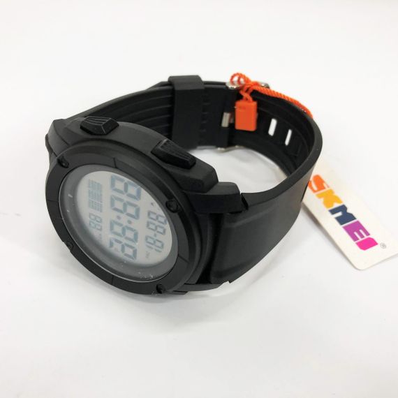 Годинник наручний чоловічий SKMEI 1853BKWT BLACK-WHITE, армійський годинник протиударний. Колір: чорний | Зображення 6