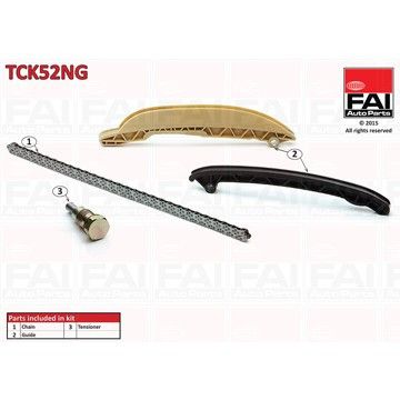 Комплект цепи ГРМ Ford Fiesta 1.3 i 01-, FAI AutoParts, TCK52NG,