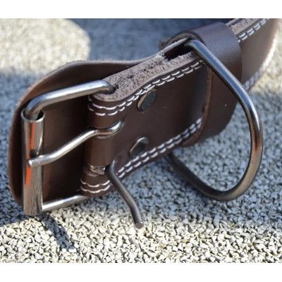 Атлетический пояс MadMax MFB-246 Full leather шкіряний Chocolate Brown XL (MFB-246_XL) | Зображення 1