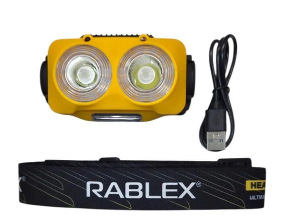 Ліхтар налобний Rablex RB976 потужний світлодіодний 3xT6 + 4xCOB, сенсор, акумулятор, Type-C | Зображення 3