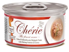 Вологий корм для котів з тунцем та креветками Cherie Signature Gravy Mix Tuna & Shrimp, 80 гр