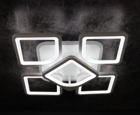 Люстра світлодіодна стельова LED світильник для квартири на стелю лед з пультом 25727 Білий 11х40х40 см.