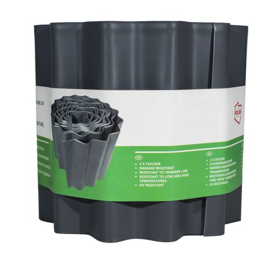 Бордюрная лента  20 см 9 метров серая усиленная VARTCO (Польша) | Зображення 2