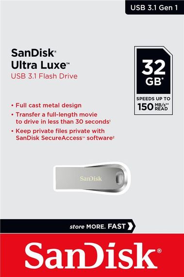 Накопитель SanDisk 32GB USB 3.1 Ultra Luxe (SDCZ74-032G-G46) | Зображення 4
