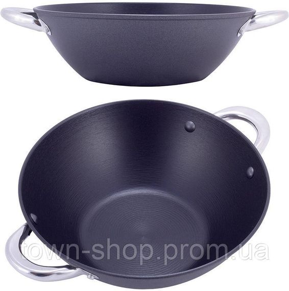 Казан чугунный "Wok" 3.6л, с антипригарным покрытием и аромо-крышкой KM-4806MR | Зображення 1