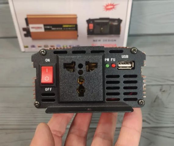 Перетворювач напруги 12V-220V 1000W/інвертор автомобільний 1000W 12 V UN-3054 (work 660W) | Зображення 4