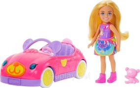Игровой набор кукла Барби Челси и кабриолет с мишкой Оригинал Barbie Chelsea Toy Car Set