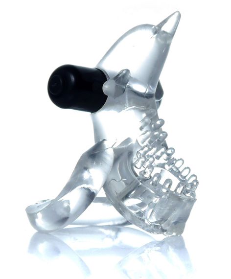 Ерекційне вібро кільце BOSS - Dolphin Vibro CockRing Clear, BS6700050 Sex Aura | Зображення 1