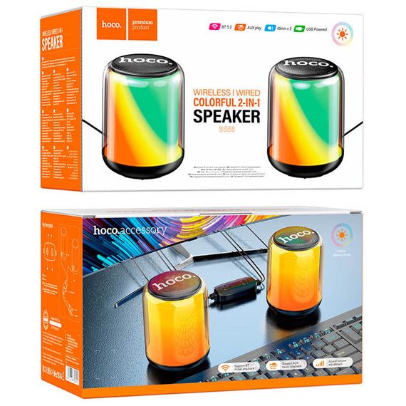 Bluetooth Колонка Hoco BS56 Colorful 2in1 | Зображення 5