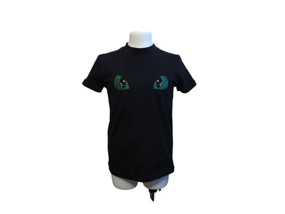 Футболка дитяча трикотажна чорний з вишивкою дракон беззубик чорна фурія 152 | Зображення 1