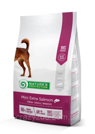Сухий корм для собак малих порід Nature's Protection Mini extra Salmon Adult Small Breeds з лососем 2 кг