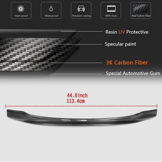 Накладка на передній бампер Lip V4 (для F10 M5, Карбон) для BMW 5 серія F-10/11/07 2010-2016 рр | Зображення 4