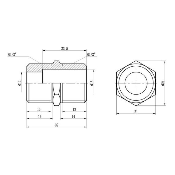 Ніпель подовжений Thermo Alliance Forte 1/2" SF35815L | Зображення 1