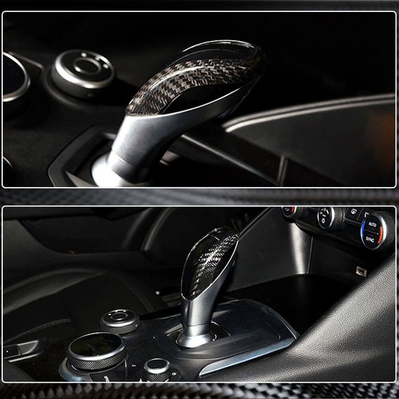 Накладка на Ручку КПП (Dry Carbon) для Alfa Romeo Giulia 2016-2022 гг | Зображення 3