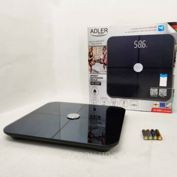 Ваги для підлоги Adler AD 8187 Smart Black | Зображення 3