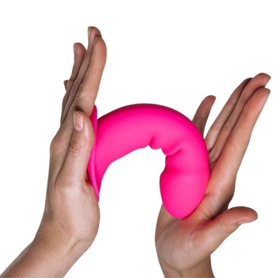 Фалоімітатор термореактивний Adrien Lastic Hitsens 2 подвійний щільності, на присосці, рожевий Sex Aura | Зображення 3