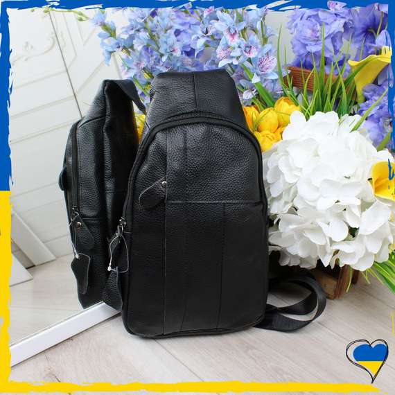 Сумка через плече чоловіча з натуральної шкіри. Джокер чоловічий. Чоловічий слінг з натуральної шкіри | Зображення 1