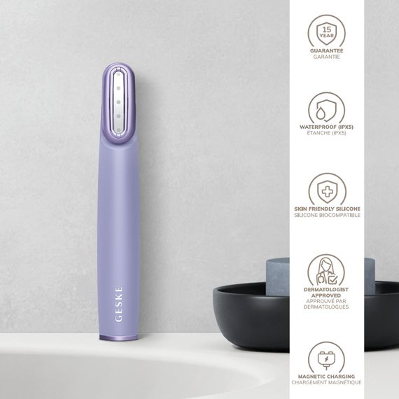 Пристрій для зміцнення і тонізації шкіри обличчя з поворотною головкою GESKE Skin Firming Wand 7в1 purple | Зображення 2