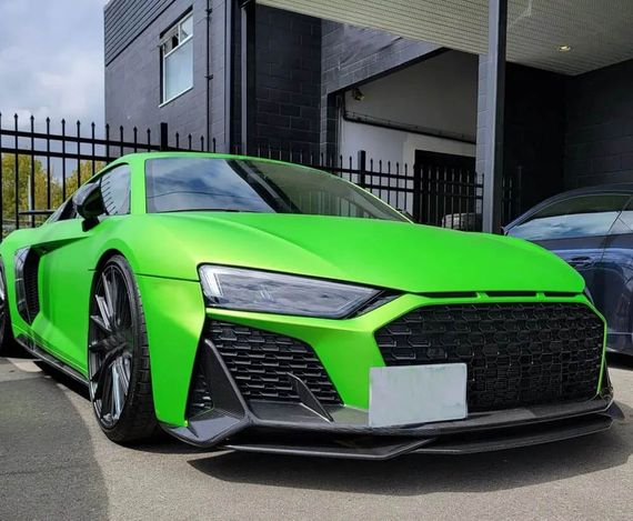 Накладка на передній бампер Lip V1 (2023-2025, Карбон) для Ауди R8 2015- рр | Зображення 5