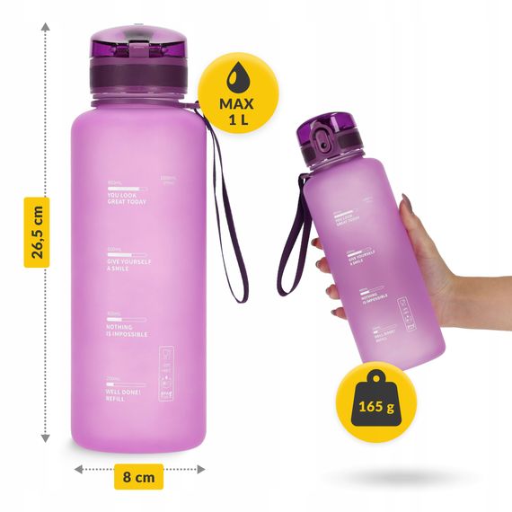 Пляшка для води спортивна 4FIZJO 1000 мл Pink (P-5905973403764) | Зображення 3