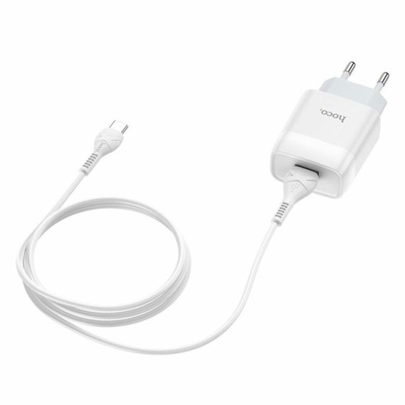 Мережевий зарядний пристрій HOCO C72A Glorious single port charger set(Type-C) 10.5W White | Зображення 3
