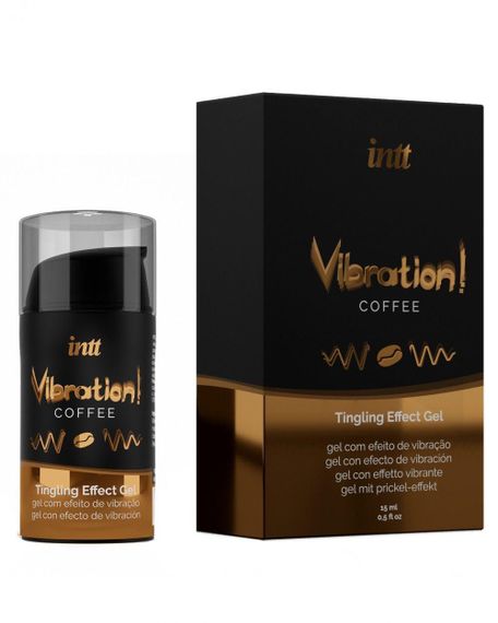 Рідкий вібратор Intt Vibration Coffee (15 мл), густий гель, дуже смачний, діє до 30 хвилин Sex Aura