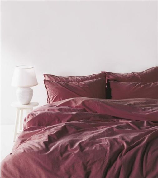 Постельное белье Limasso Stonewashed Ranforse 160 х 220 см Raspberry