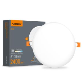Світлодіодний світильник безрамковий круглий VIDEX 24W 4100K