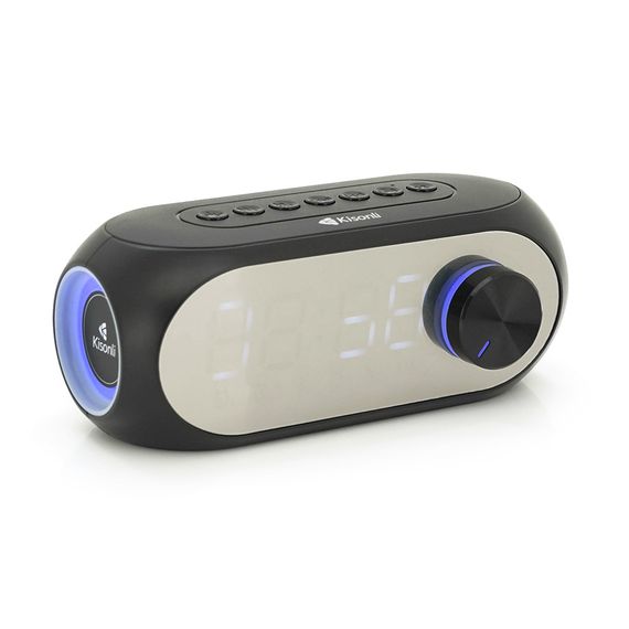 Колонка Kisonli LP-2S Bluetooth 5.0, 1х5W, 1200mAh, USB/TF/BT/FM/AUX/LCD/Clock
