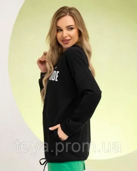 Толстовка цвет черный размеры S, L, M, XL FI_007008 | Зображення 1