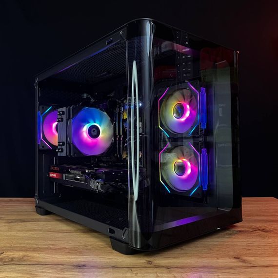 Збірка на замовлення: ігровий ПК AeroCool P300C-G-BK-v1 Black Tower / AMD Ryzen 7 7700 (8 (16) ядер по 3,8 - 5,3 ГГц) / 32 ГБ DDR5 / 1000 ГБ SSD M.2 / AMD Radeon RX 7800 XT, 16 GB GDDR6, 256-bit / 850W | Зображення 1