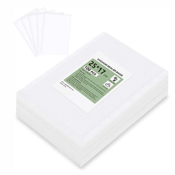 Вакууумные пакеты гофрированные Inpack, набор 100 шт 25x17