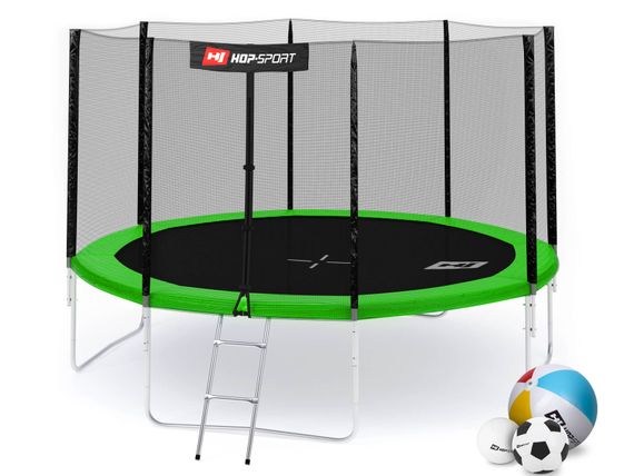 Батут Hop-Sport 12ft (366см) зелений із зовнішньою сіткою | Зображення 9