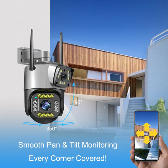 Вулична IP камера WiFi 2 в 1 Verto Q332 V380 PRO 4 MP | Зображення 4