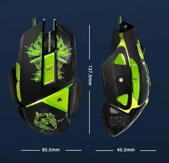 Проводная игровая мышка со светодиодной подсветкой PoloSmart PGS302 4 уровня чувствительности | Зображення 3