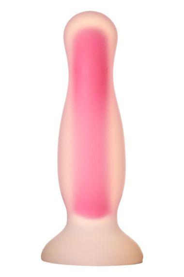 Анальна пробка люмінесцентна Dream Toys RADIANT Glow In The Dark рожева, L Sex Aura | Зображення 1