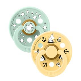 Пустушка Bibs x Moomin Colour кругла 0-6 міс Nordic Mint 2 шт в уп.