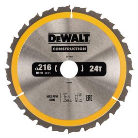 Диск пильний CONSTRUCTION 216*30мм DeWALT DT1952