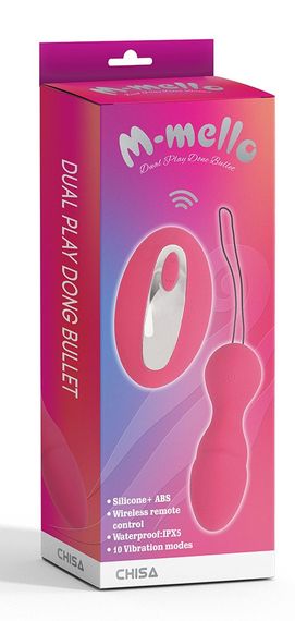 Віброяйце з пультом керування Chisa M-Mello Dual Play Dong Bullet, рожеве sexstyle | Зображення 6