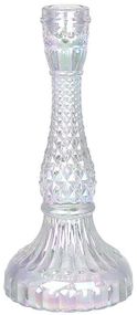 Свічник скляний "Crystal Glass" 22см, перламутр