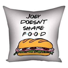 Подушка габардинова з принтом Joey doesn't share food 50x50 см (5P_DR011)