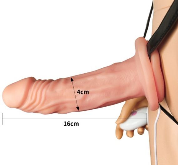 Страпон - Vibrating Unisex Hollow Strap On 6.5" sexstyle | Зображення 4