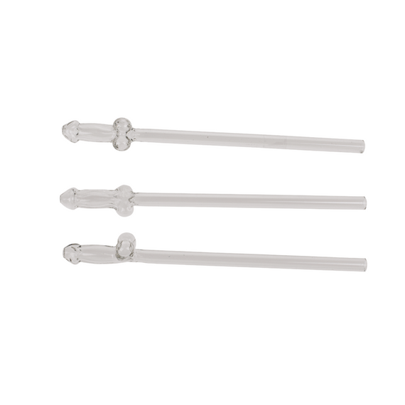 Скляні трубочки Glass Drinking Straw Willy (в наборі 4 трубочки та щіточка) sexstyle | Зображення 2