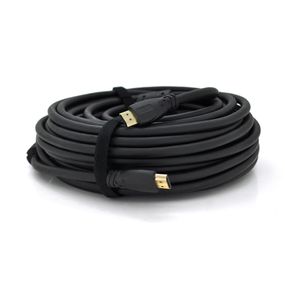 Кабель Ritar PL-HD347 HDMI-HDMI 19+1, Ultra HD 4Kx2K, 2160P, 10.0m, v2,0, OD-8.5mm, с фильтром, круглый Black, коннектор Gold,