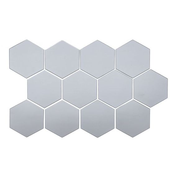 Дзеркальний декор акриловий самоклеючий 150*175мм срібло,12шт (D) SW-00002514