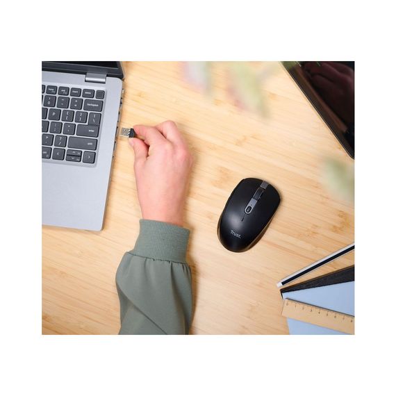 Мишка Trust Ozza compact Bluetooth/Wireless/USB-A Black (24819) | Зображення 3