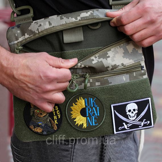 Чоловіча наплічна сумка з камуфляжем піксель Cordura (AOR-1) | Зображення 7