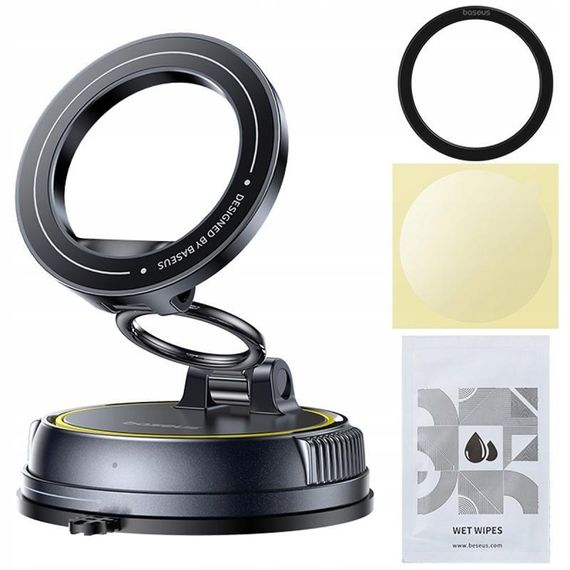Автотримач Baseus VC2 Flex Vacuum Suction Magnetic (C00138) Cosmic Black | Зображення 1