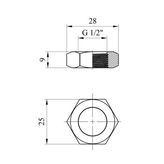 Контргайка STA 1/2"х9 мм латунна | Зображення 1