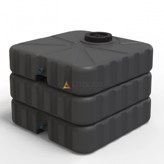 Душ літній 50л 600*600*165мм 3 шари чорний LITOLAN | Зображення 1